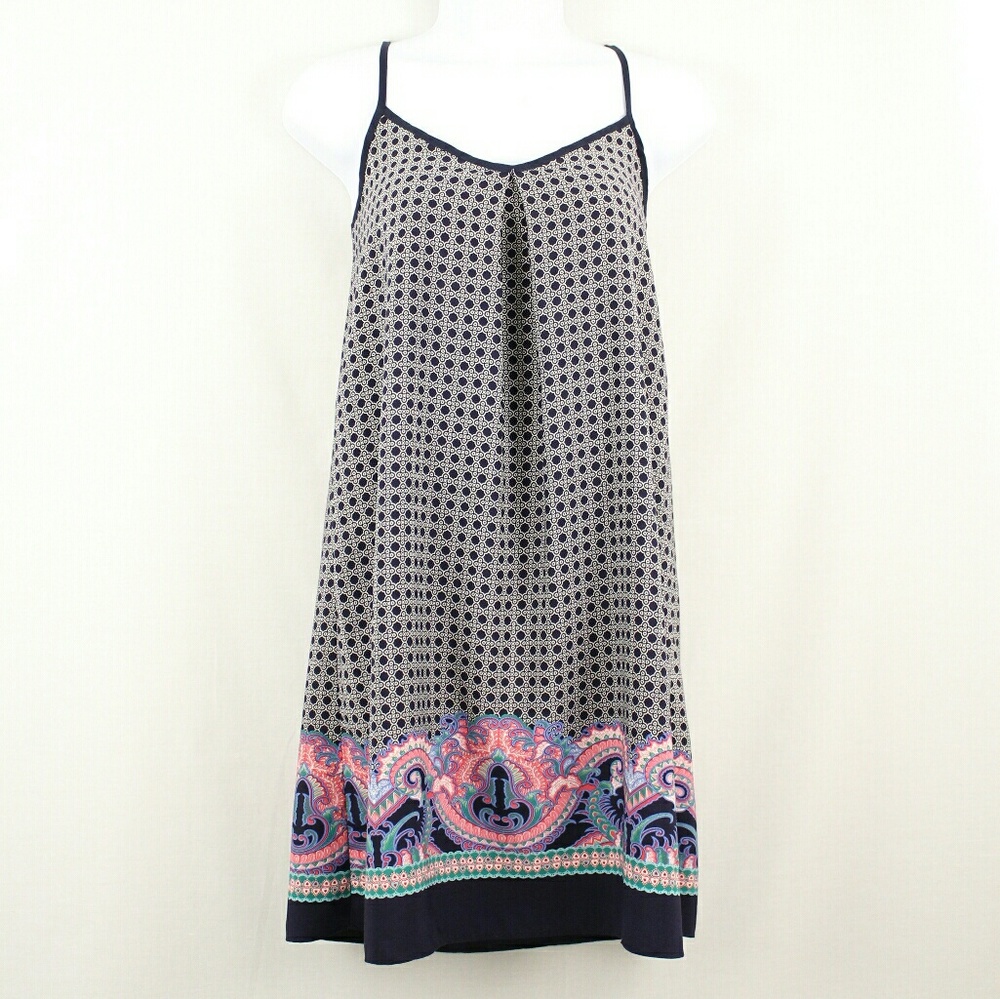 Soprano Spaghetti Strap Summer Dress Navy